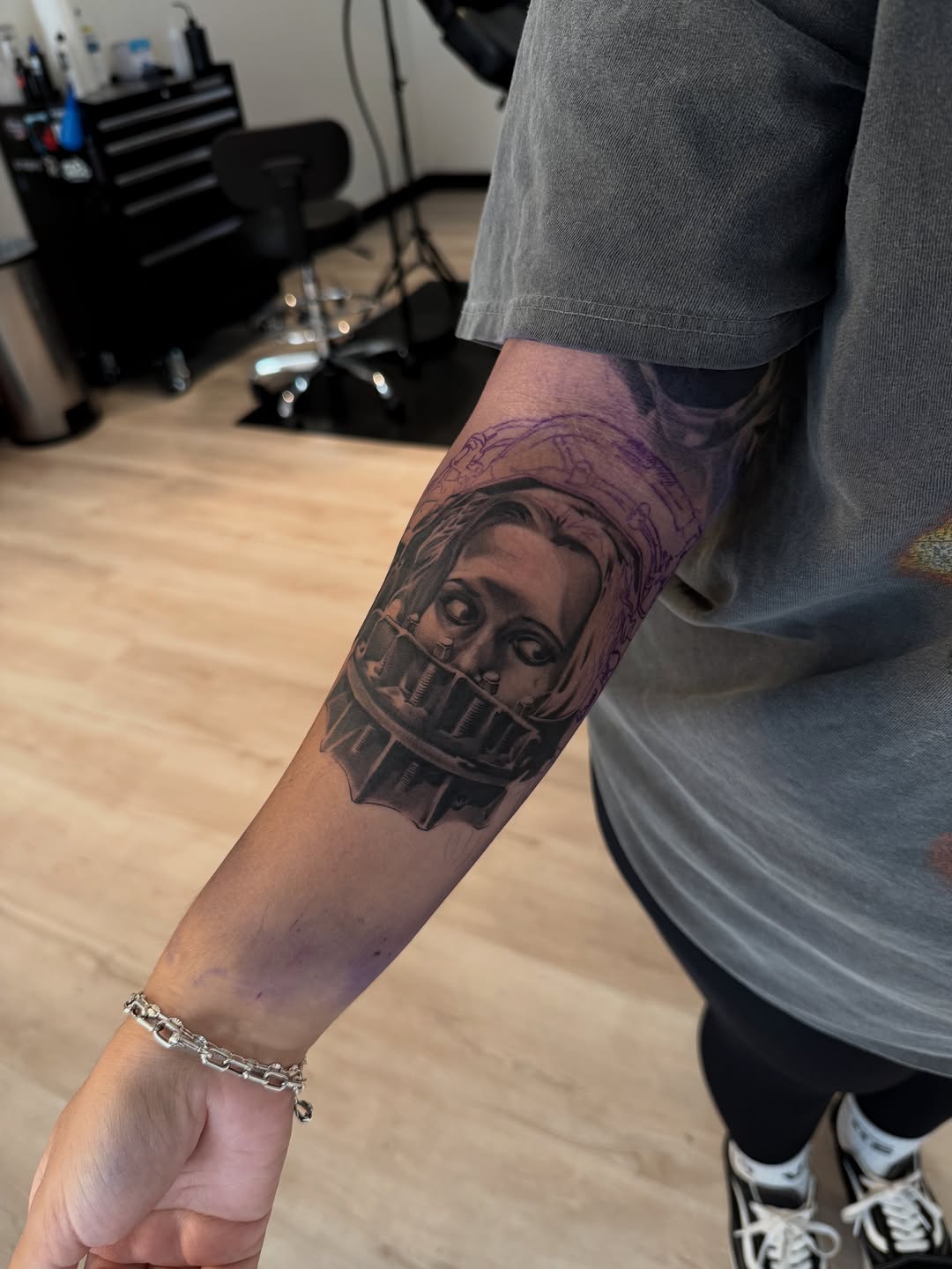 Tattoo by @stainlessneedle — realism, black_and_grey