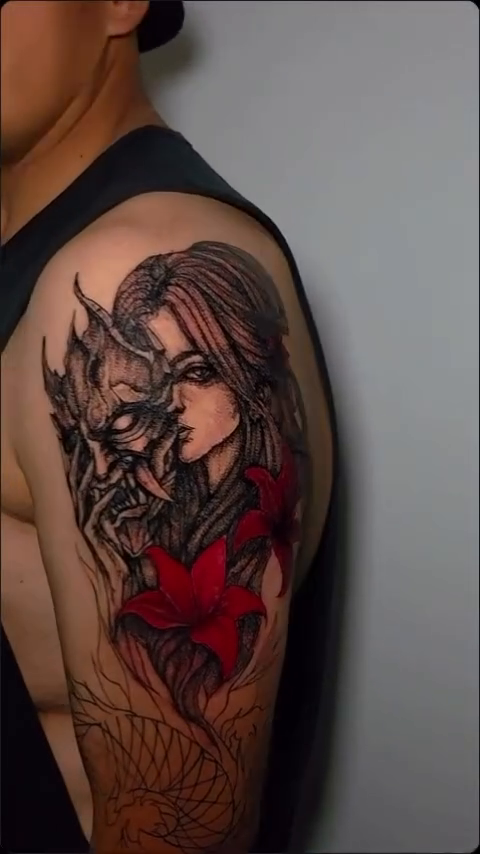 Tattoo by @sixx.ink_tt β dark_realism, black_and_grey