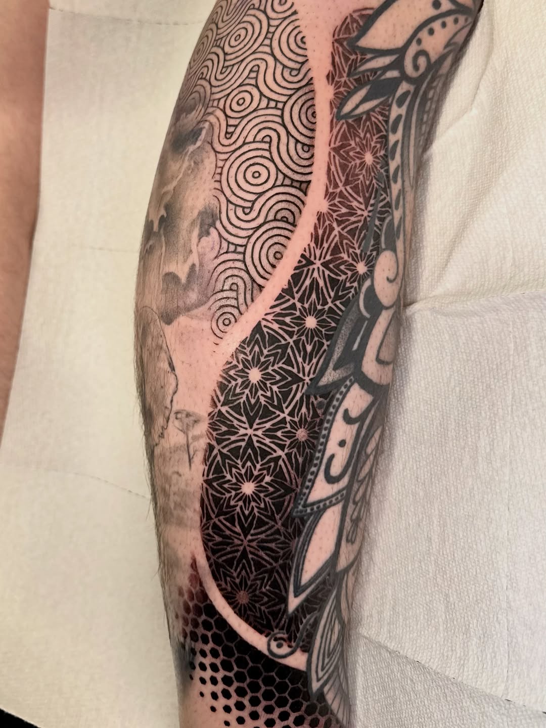 Tattoo by @tattoosbytatum_ — geometric, blackwork