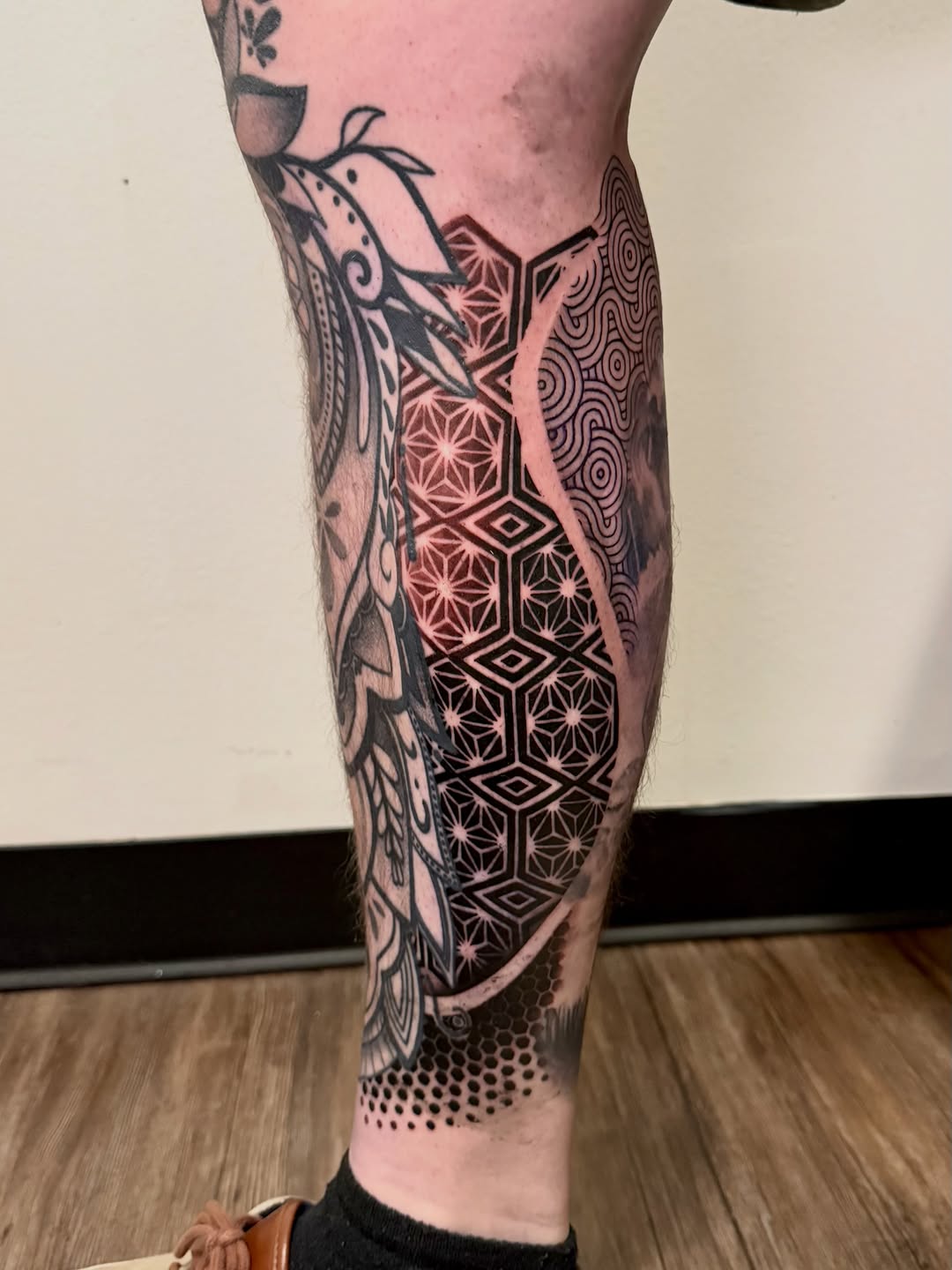 Tattoo by @tattoosbytatum_ — geometric, dotwork