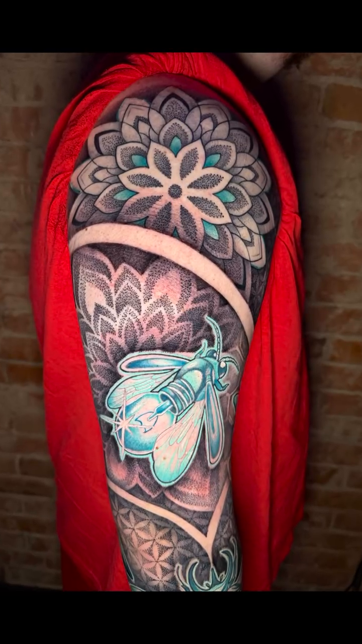 Tattoo by @tattoosbytsteck — geometric, illustrative