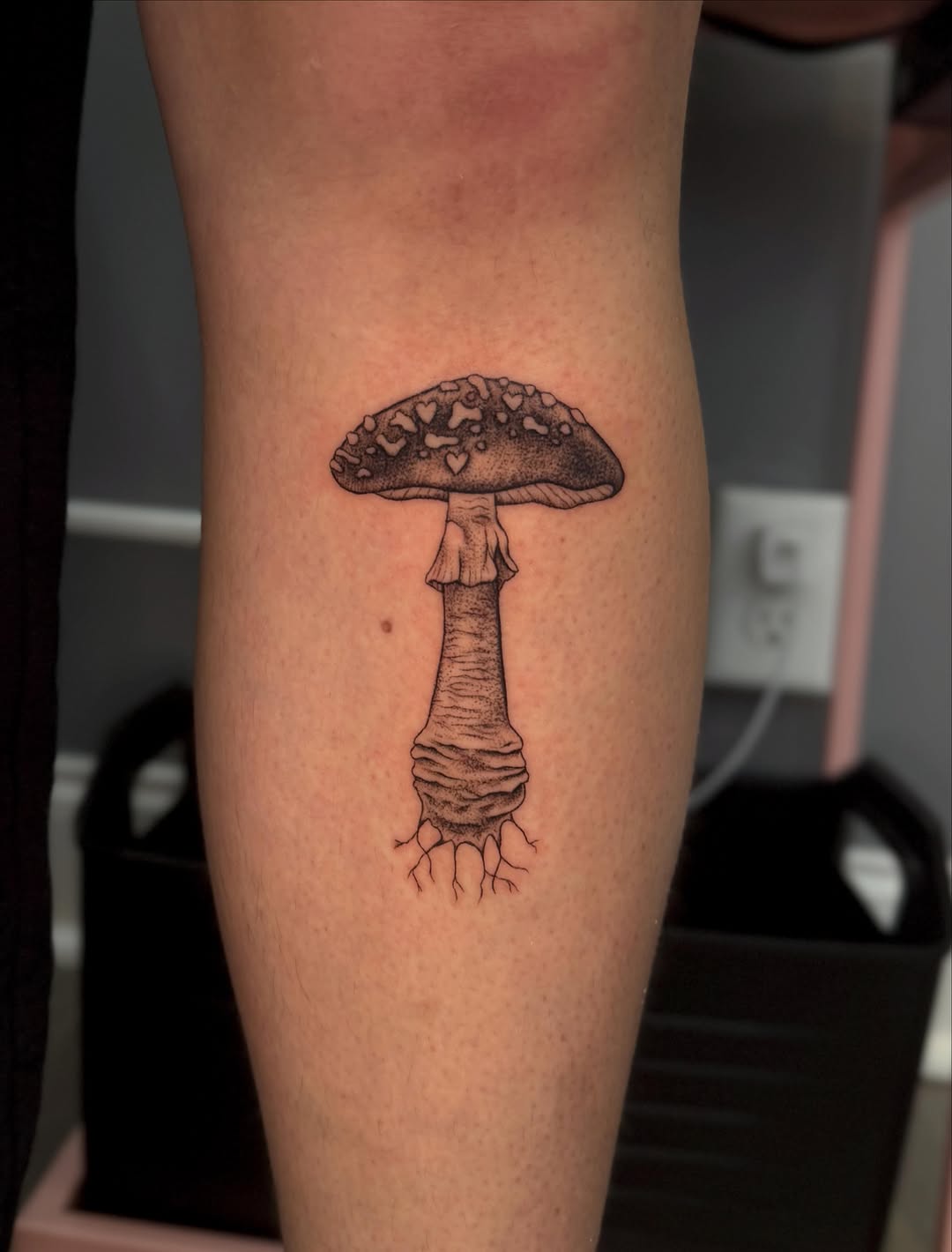 Tattoo by @figsandfossils — dotwork
