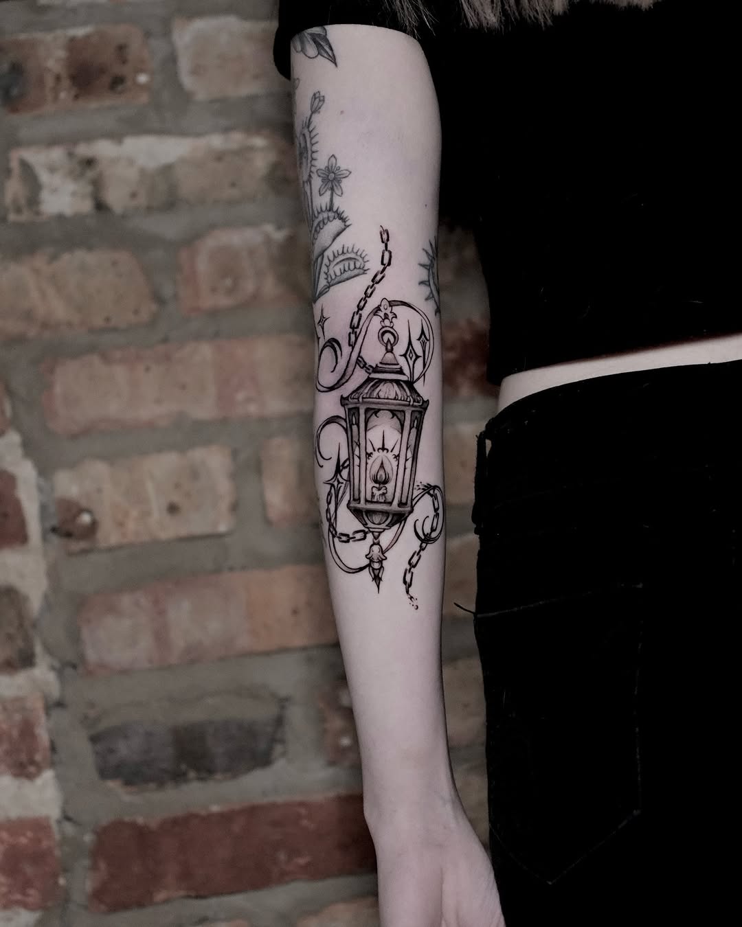Tattoo by @hellbunnytattoos — black_and_grey, ornamental