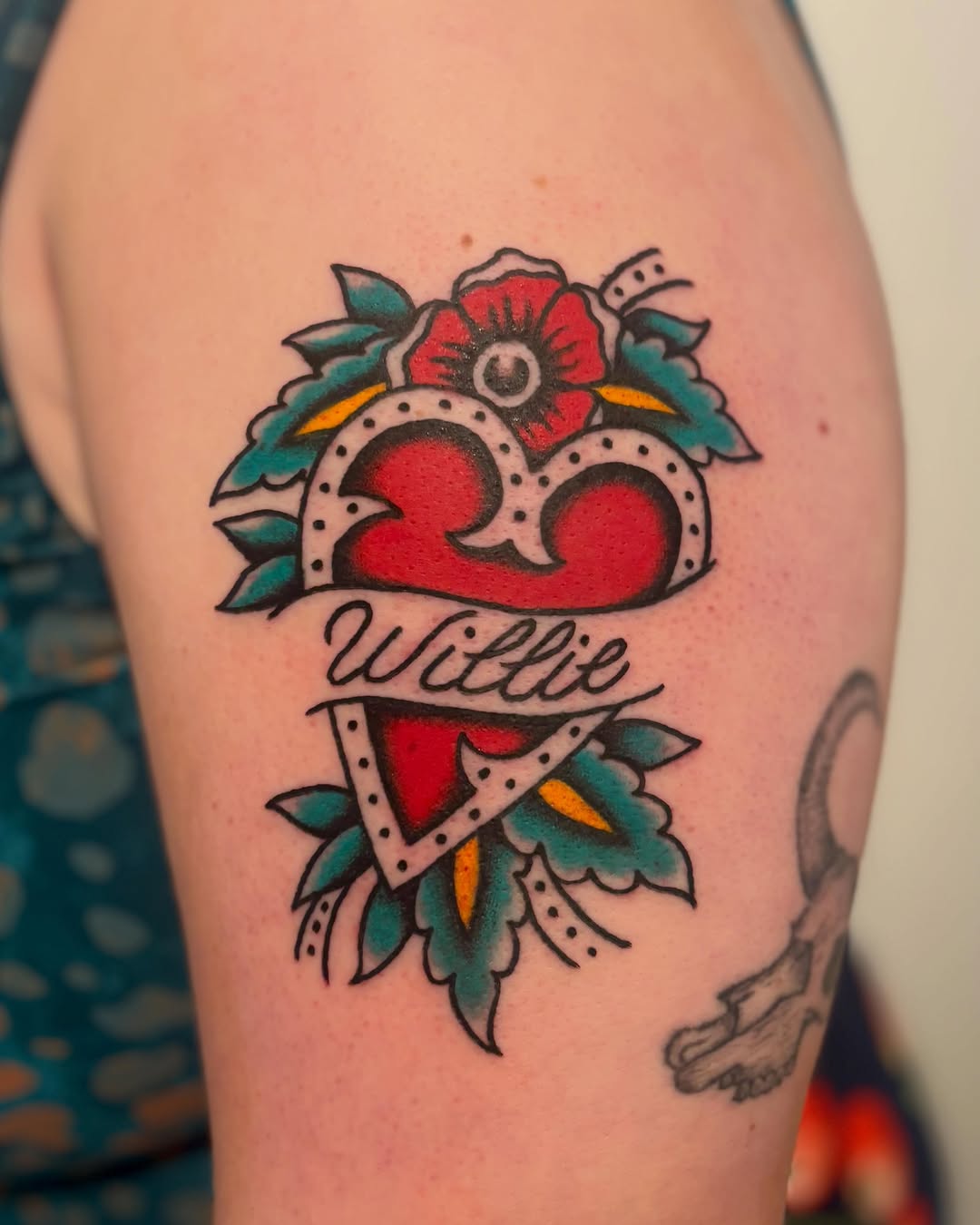 Tattoo by @tiaxcave — american_traditional, lettering_script