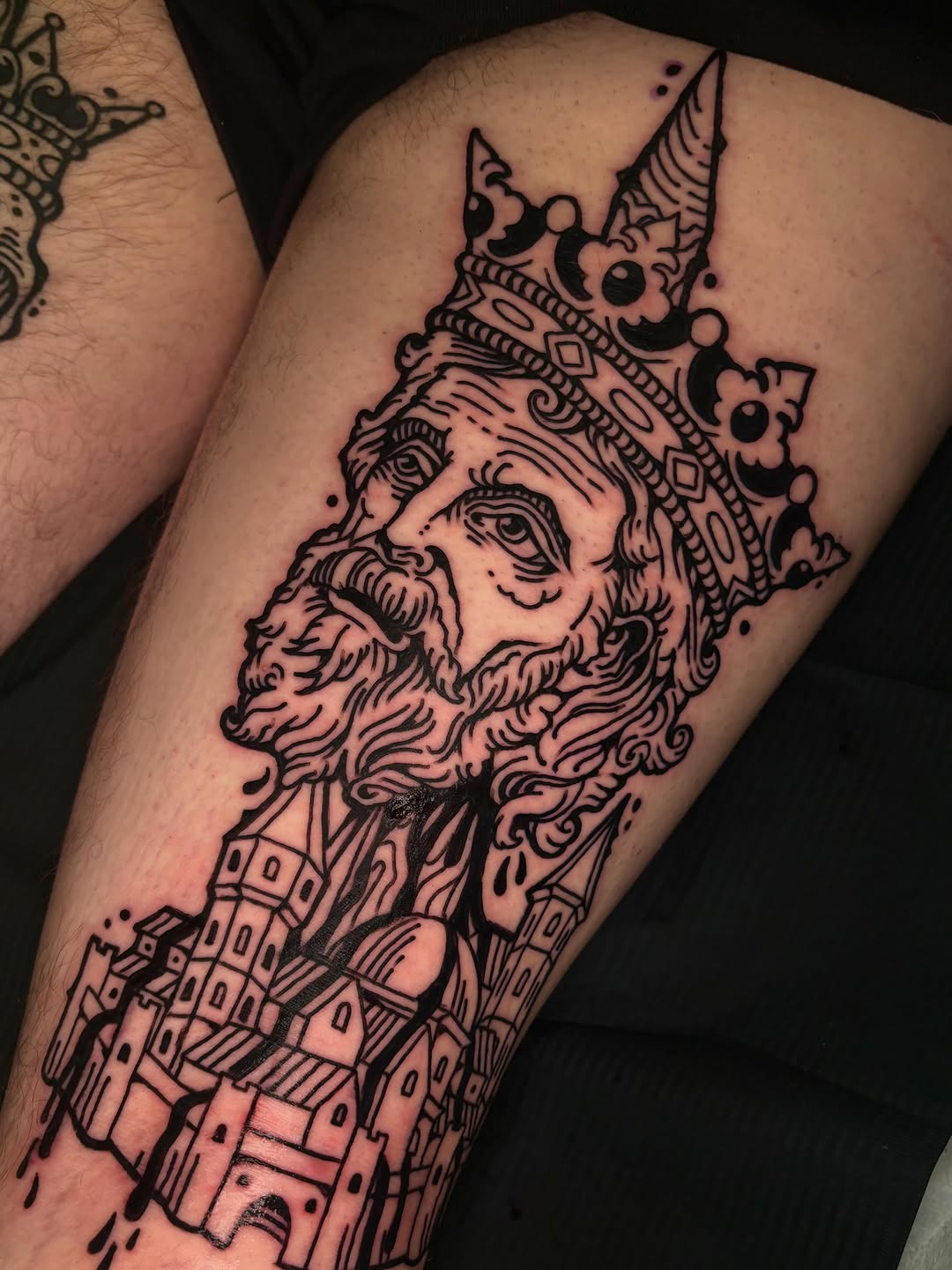 Tattoo by @jeremydrawsshit β blackwork