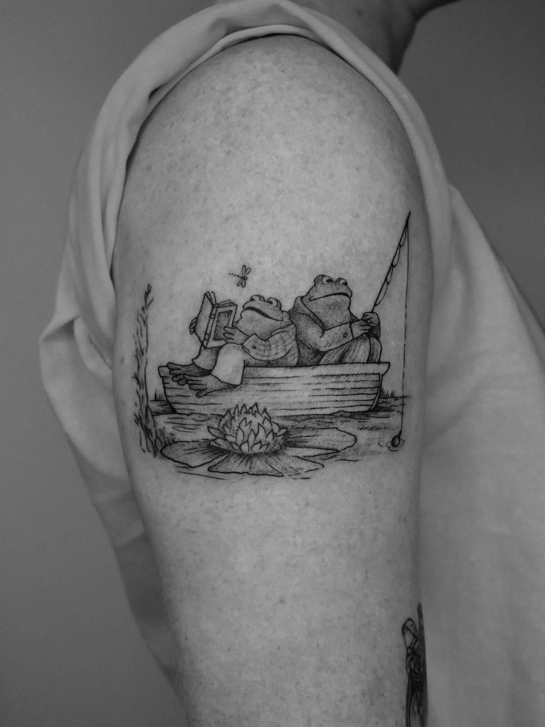 Tattoo by @serahsubmarine — illustrative, black_and_grey