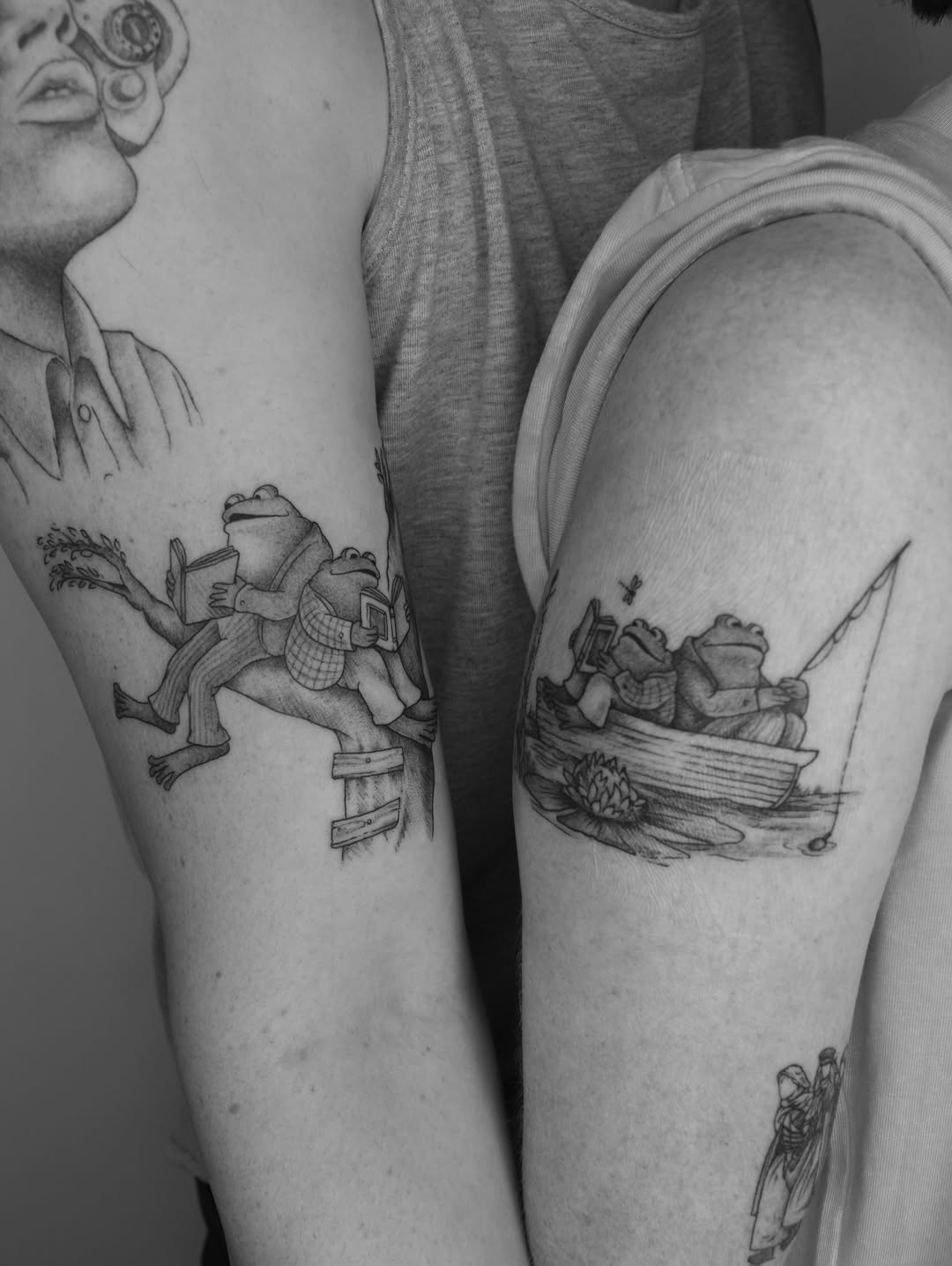 Tattoo by @serahsubmarine — illustrative, black_and_grey