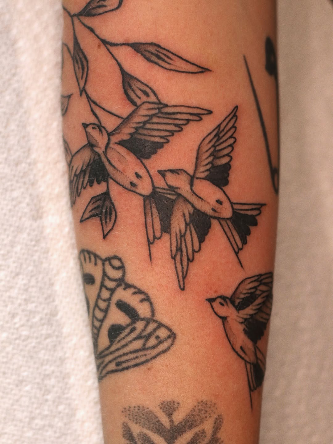 Tattoo by @nik.checots — fine_line, black_and_grey