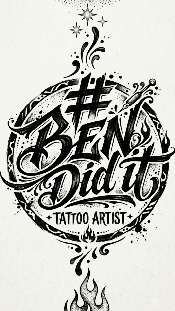 Tattoo by @urbantattoos — lettering_script, blackwork