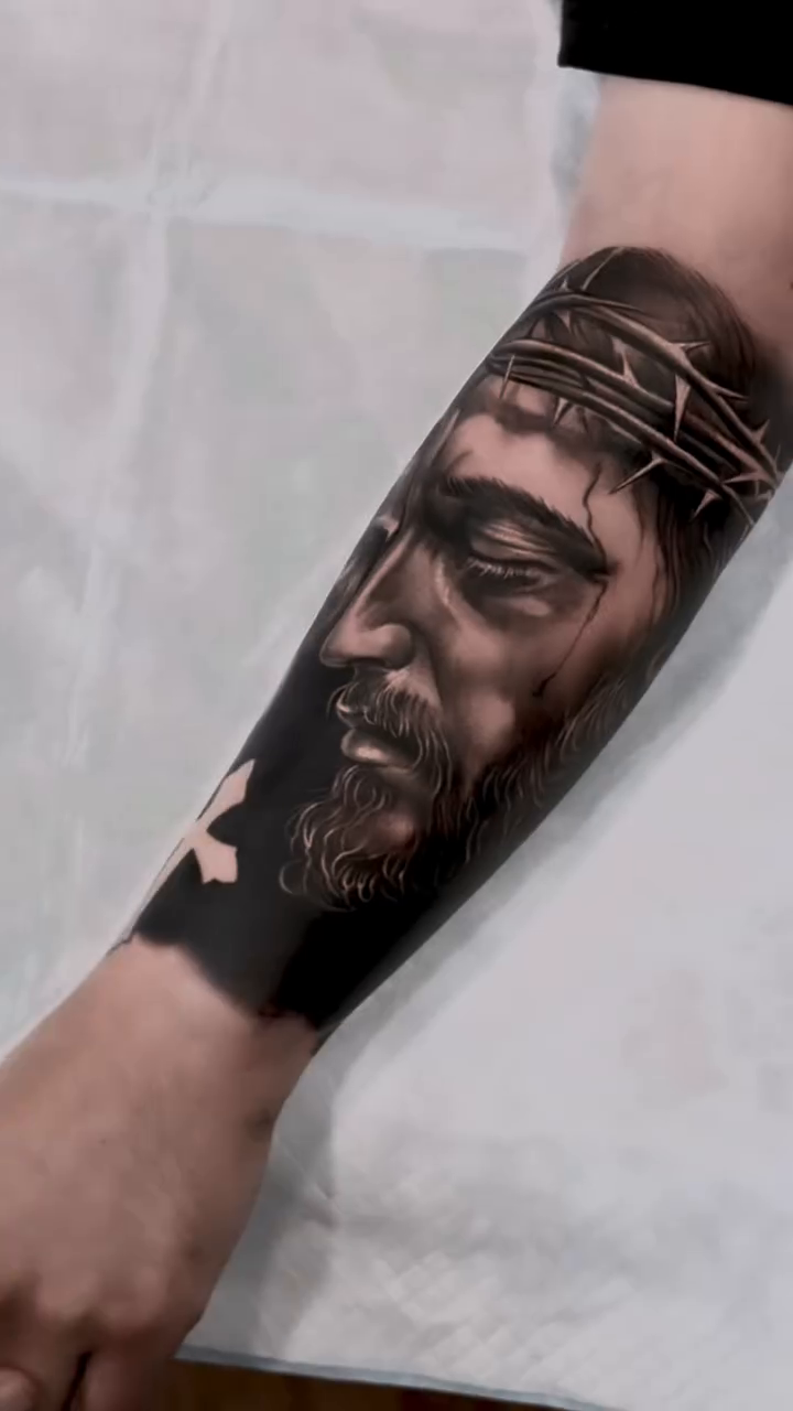 Tattoo by @alisalehtattoos β realism, black_and_grey