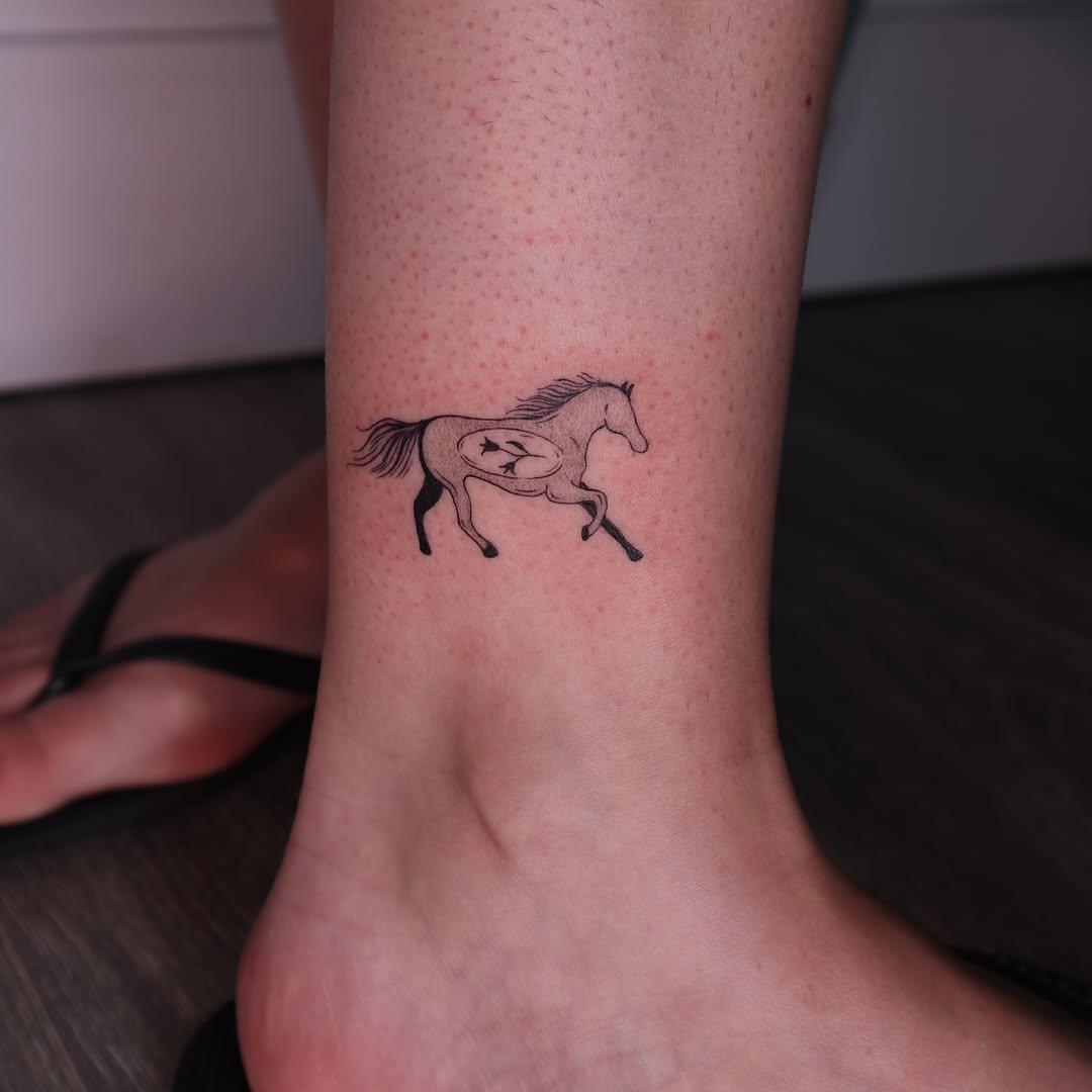 Tattoo by @hbarbarella.art — fine_line, black_and_grey