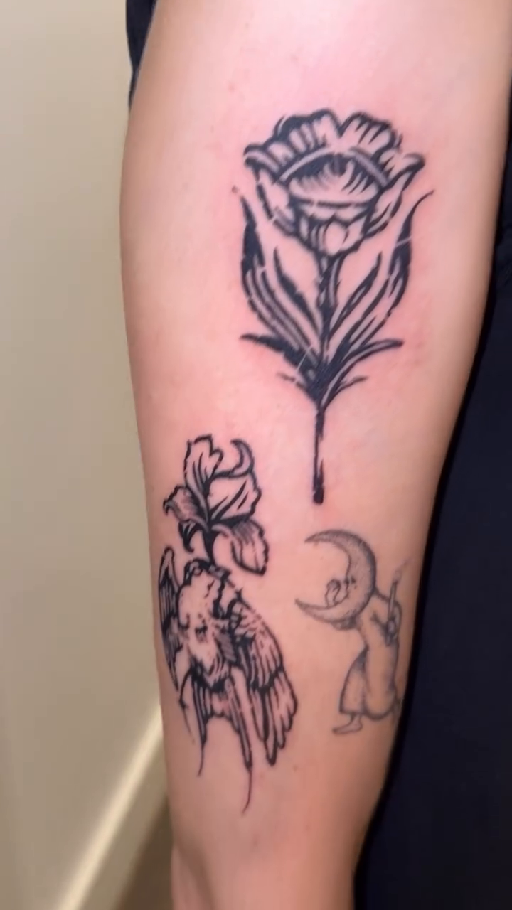 Tattoo by @deeznatstattoo โ illustrative, black_and_grey