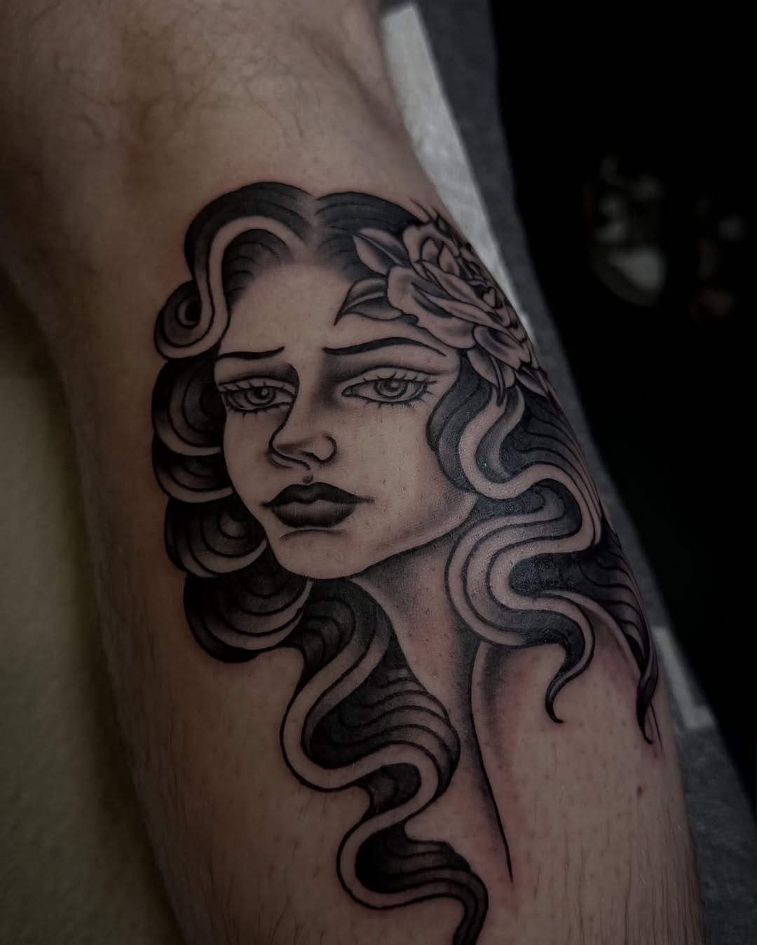 Tattoo by @sydneybulmer.tattoos — black_and_grey, neo_traditional