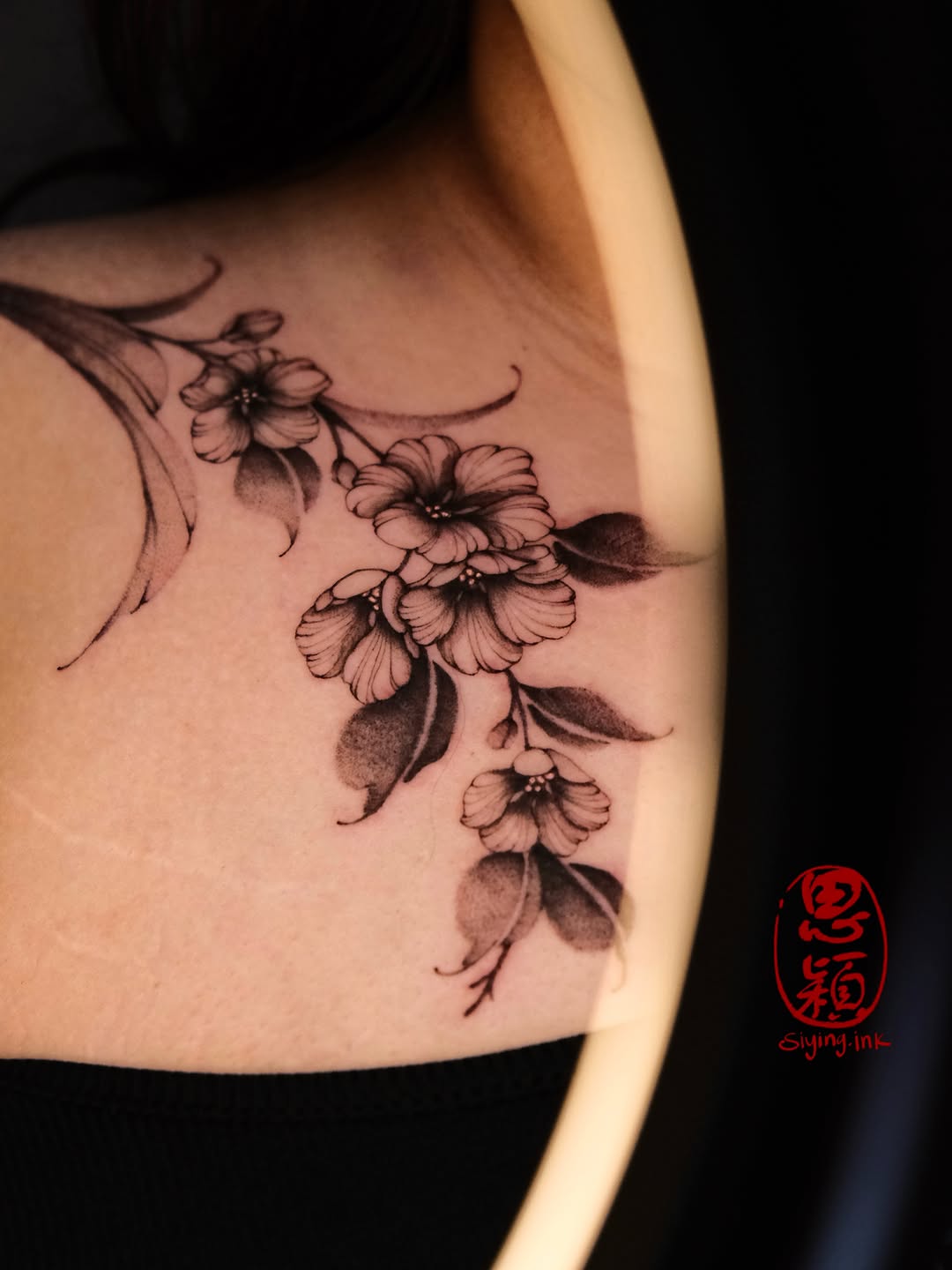 Tattoo by @siying.ink โ illustrative, black_and_grey