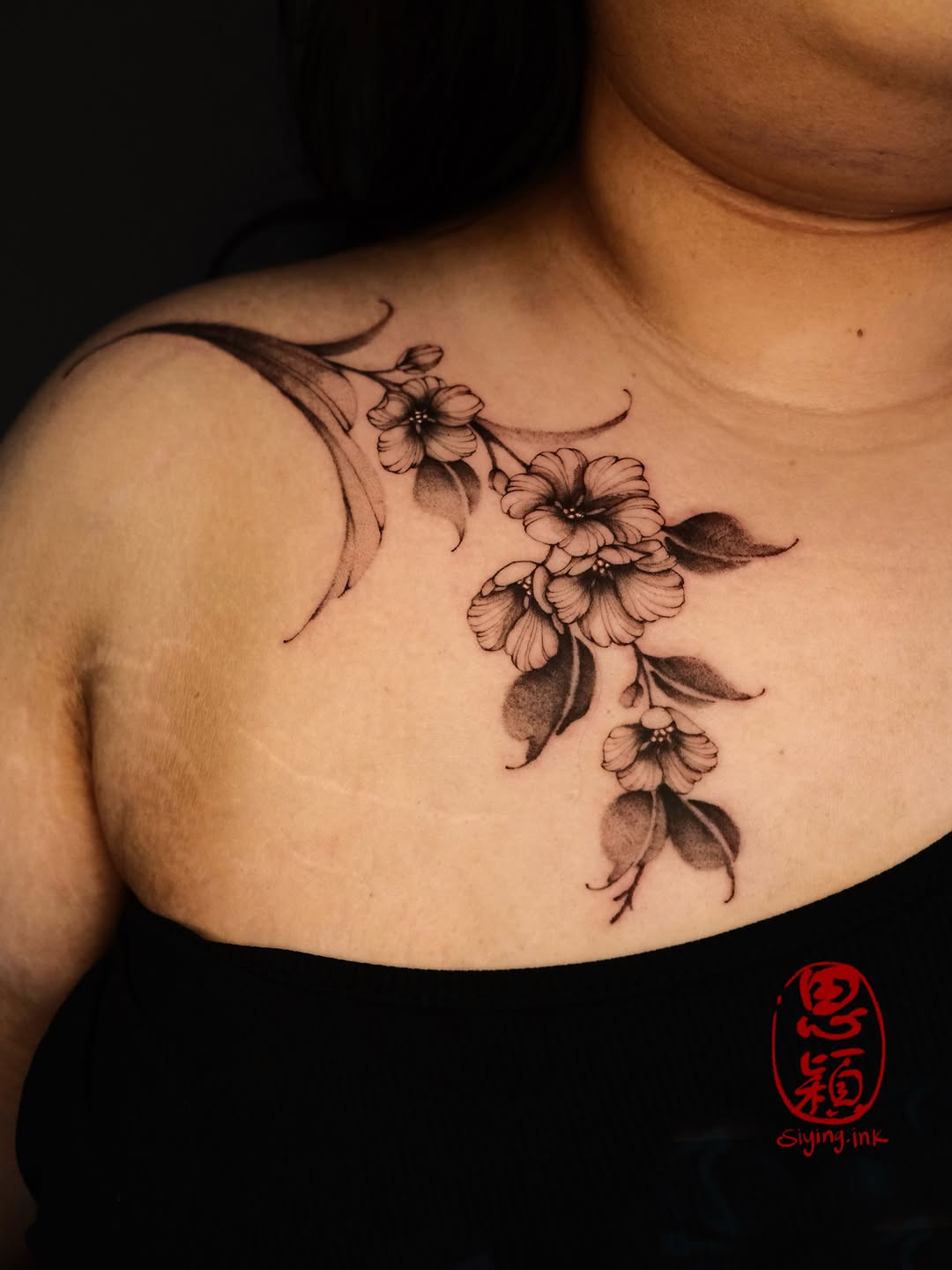 Tattoo by @siying.ink โ illustrative, black_and_grey
