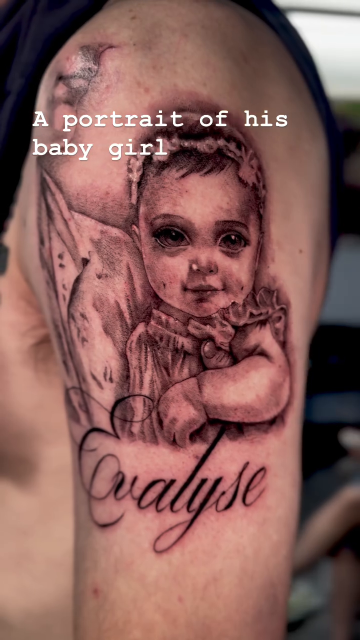 Tattoo by @kannyka.tattoo β realism, black_and_grey