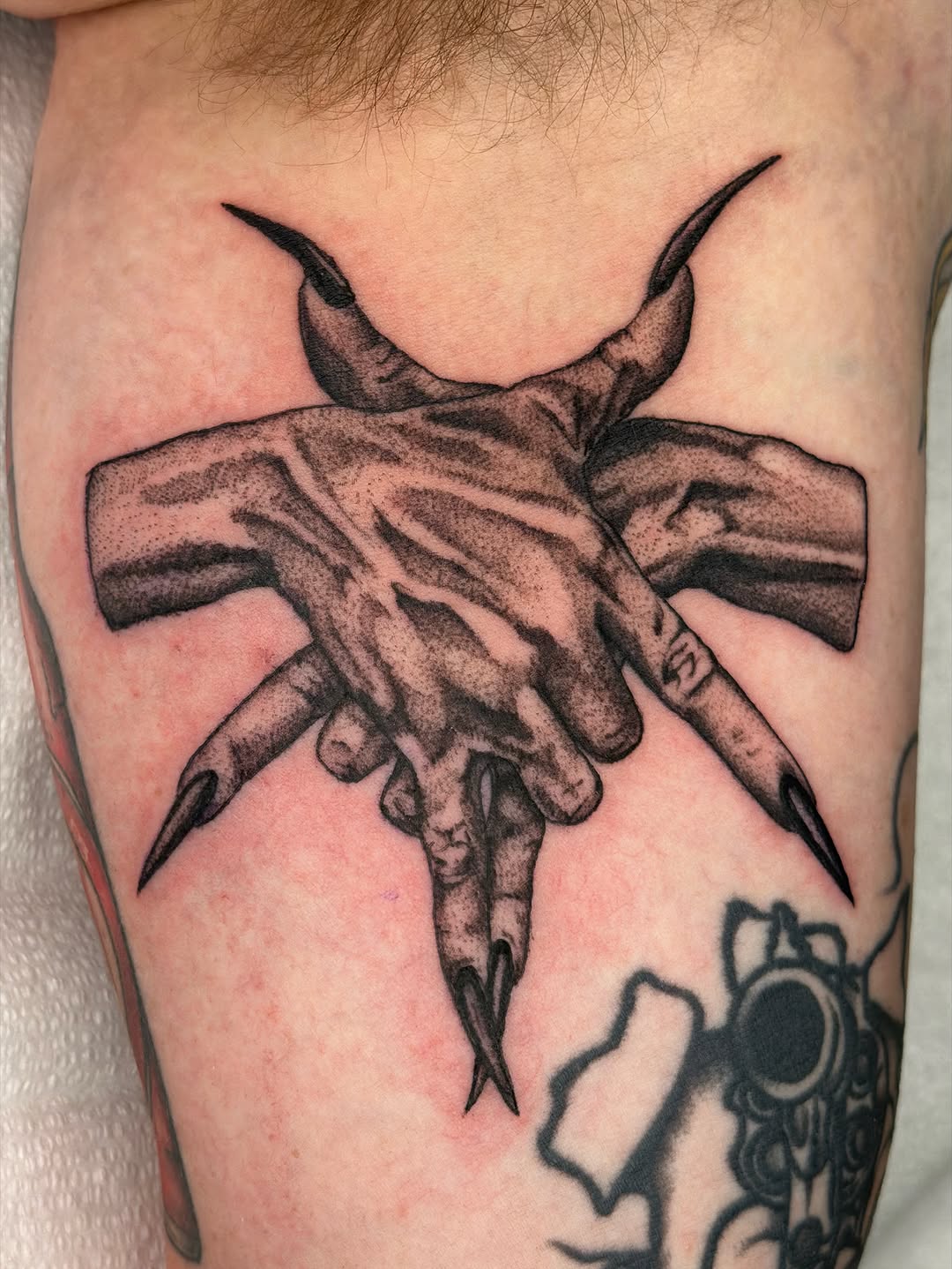 Tattoo by @sarahxtinetattoo — black_and_grey, illustrative