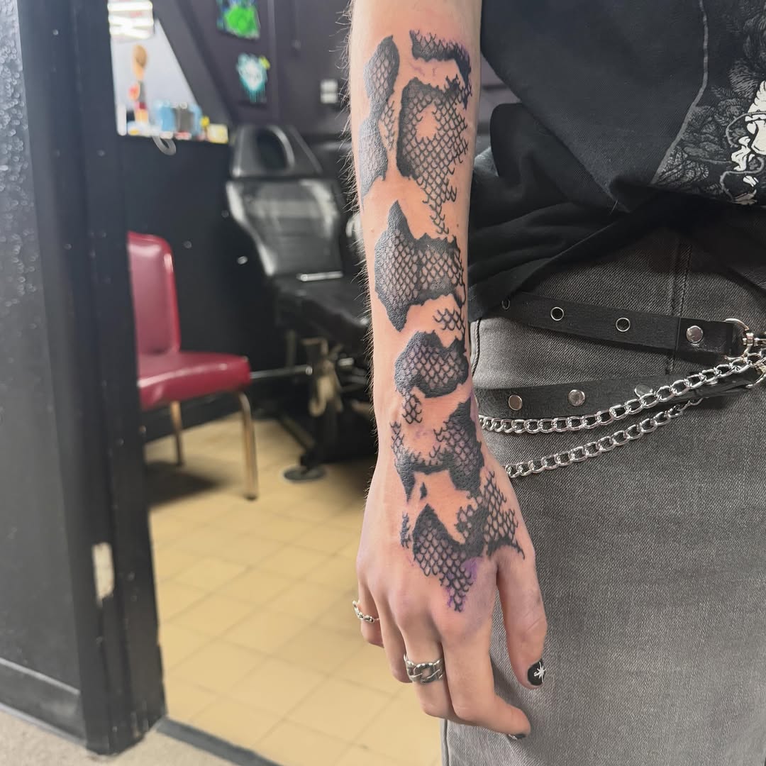 Tattoo by @haileysharpstabs โ blackwork, black_and_grey