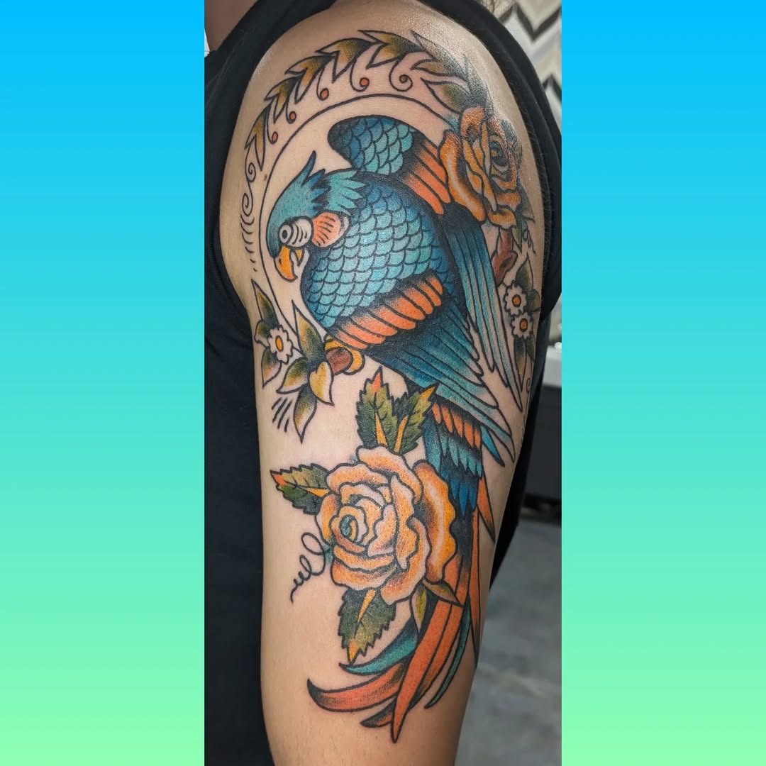 Tattoo by @crappie.tatts — american_traditional, illustrative