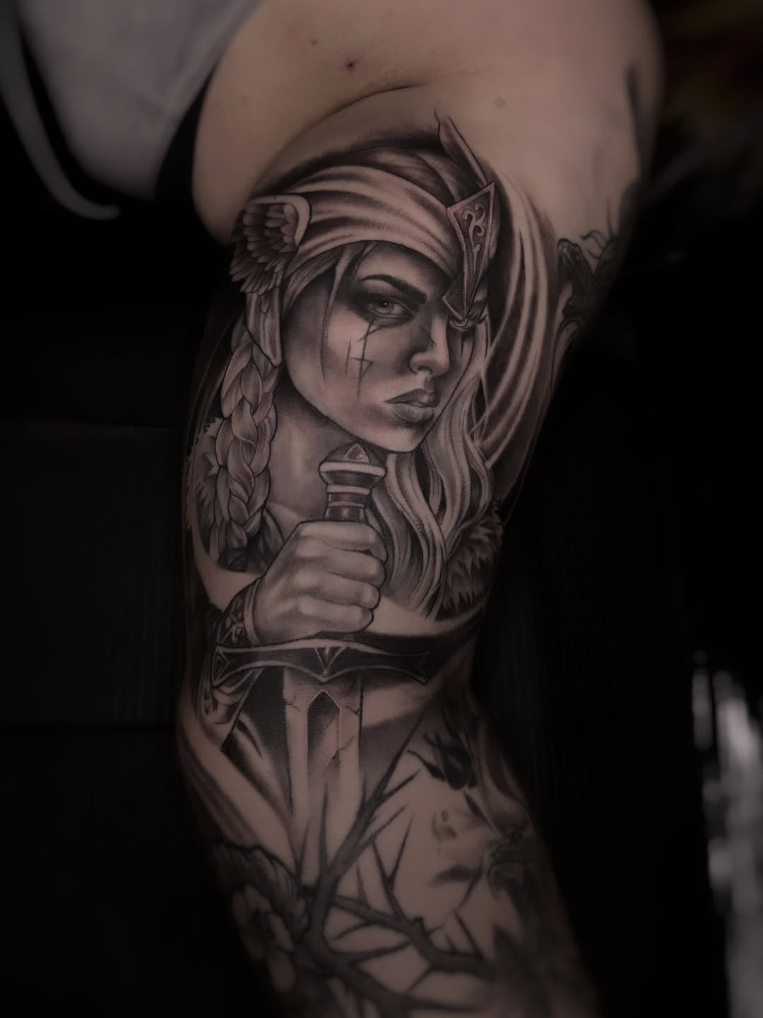 Tattoo by @gina.nvink — black_and_grey, realism