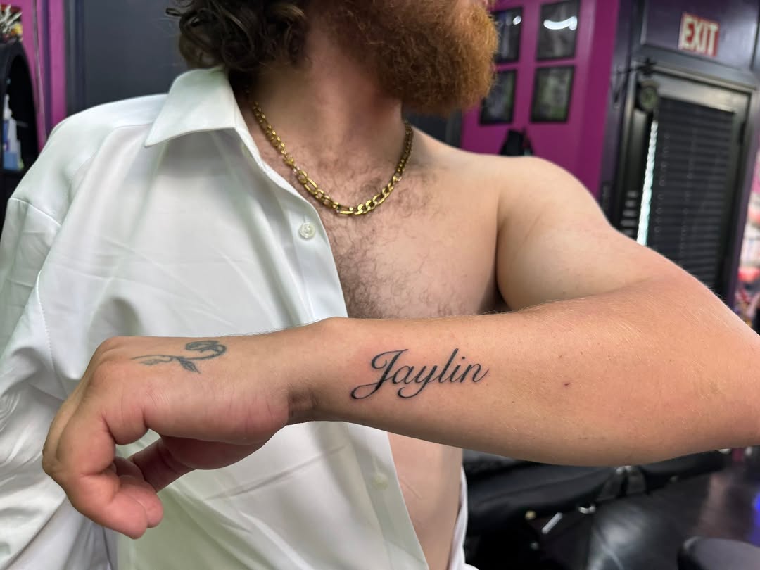 Tattoo by @brina_babe_tattoo — lettering_script, fine_line
