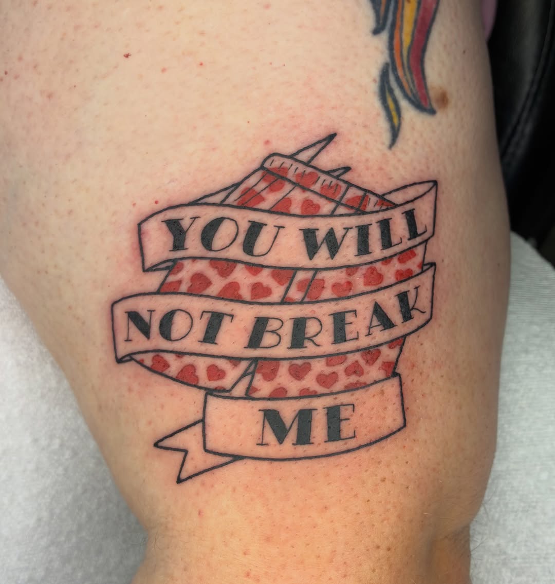 Tattoo by @shark_boy_tattoos โ illustrative, lettering_script