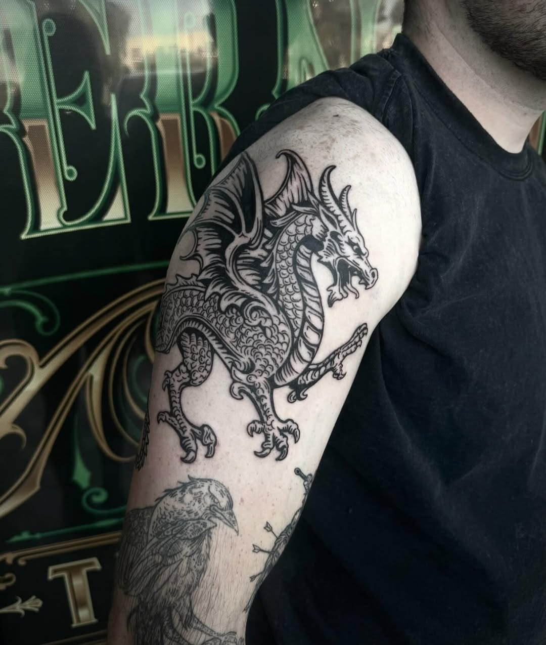 Tattoo by @jianna_tattoos — blackwork