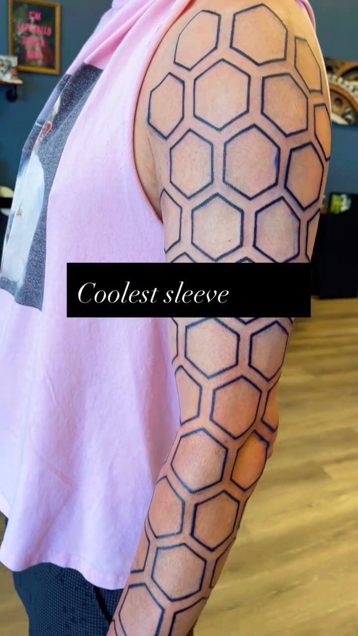 Tattoo by @_robyn.tattoo — geometric, illustrative