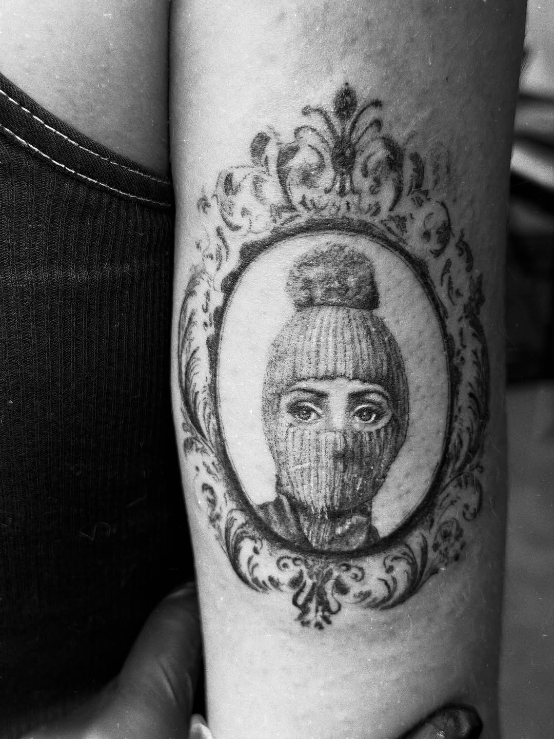 Tattoo by @avas.aesthetics__ — black_and_grey