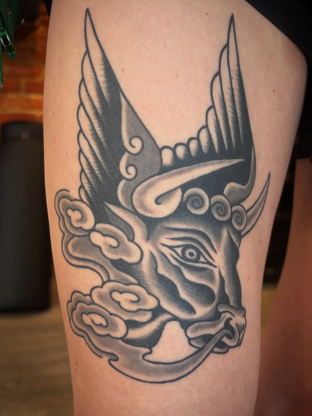 Tattoo by @chunkel — japanese_irezumi, black_and_grey
