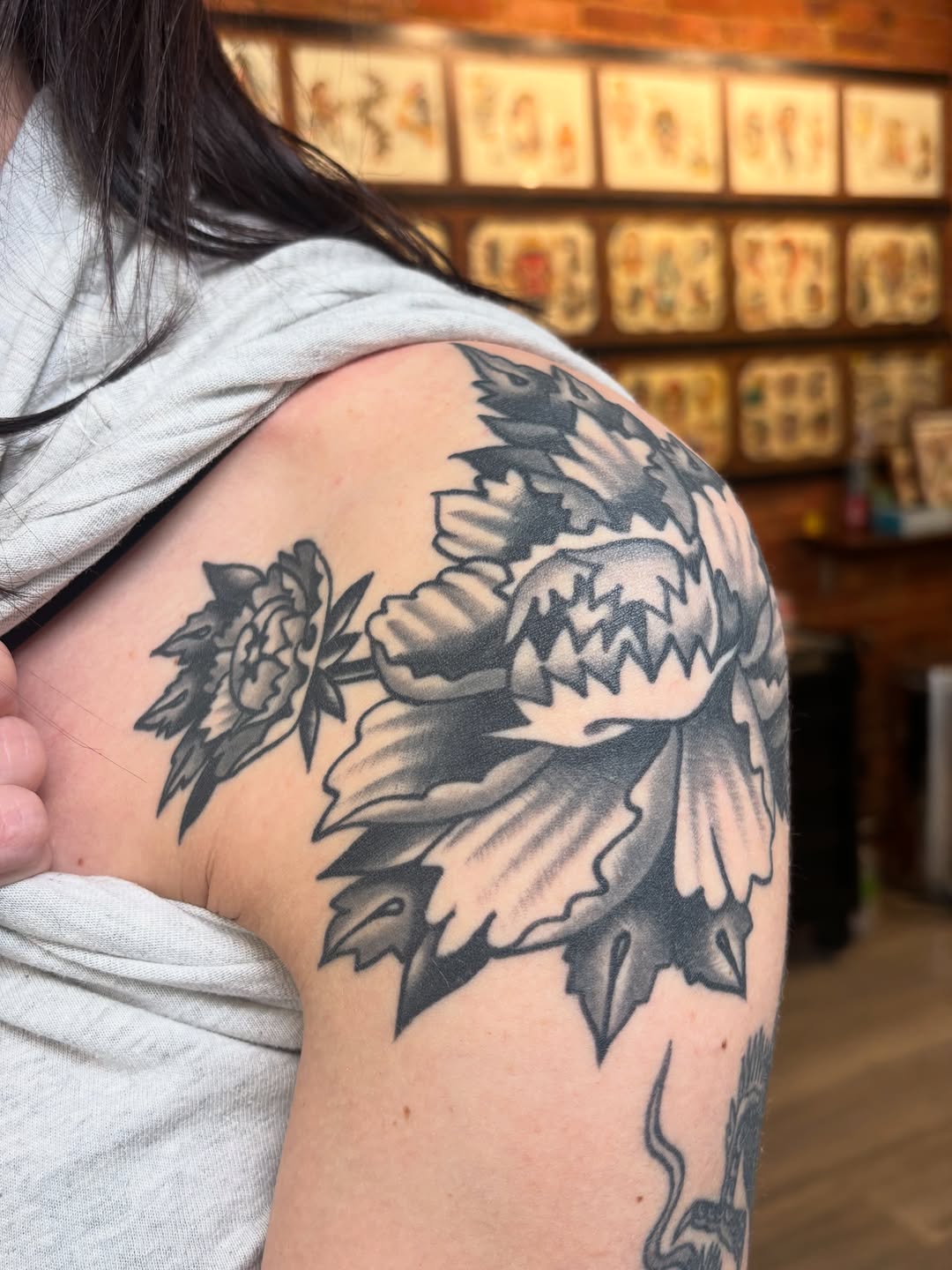 Tattoo by @chunkel — black_and_grey, japanese_irezumi