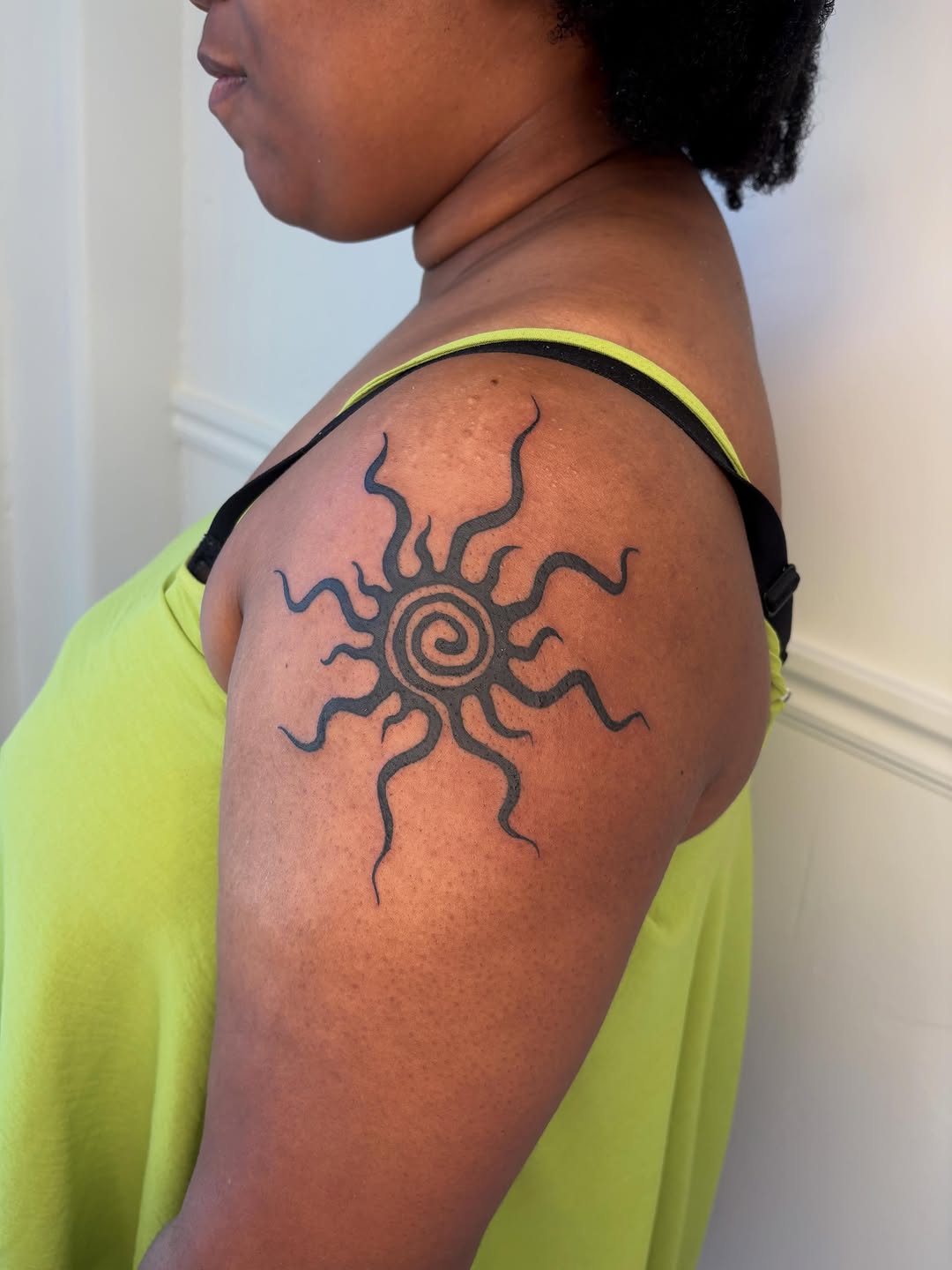 Tattoo by @belmont.studios — blackwork