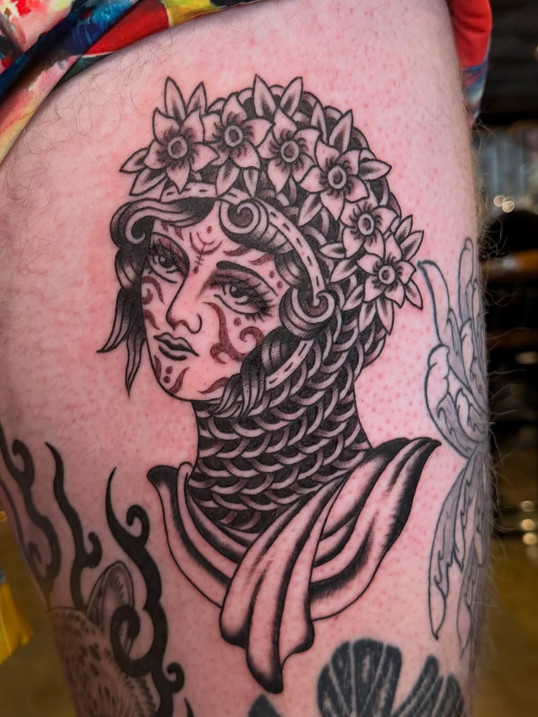 Tattoo by @tylerbrowntattoo — black_and_grey