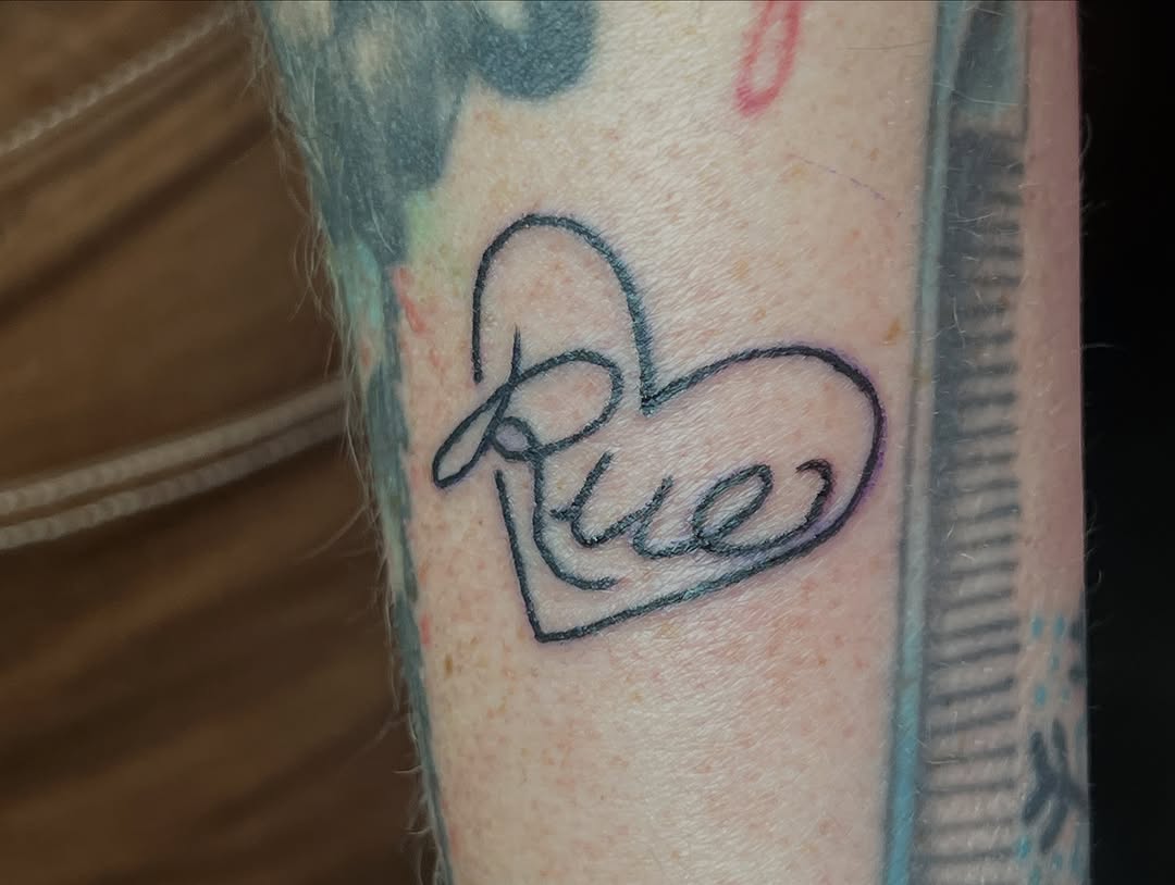 Tattoo by @purrsimmonkitten — lettering_script, fine_line