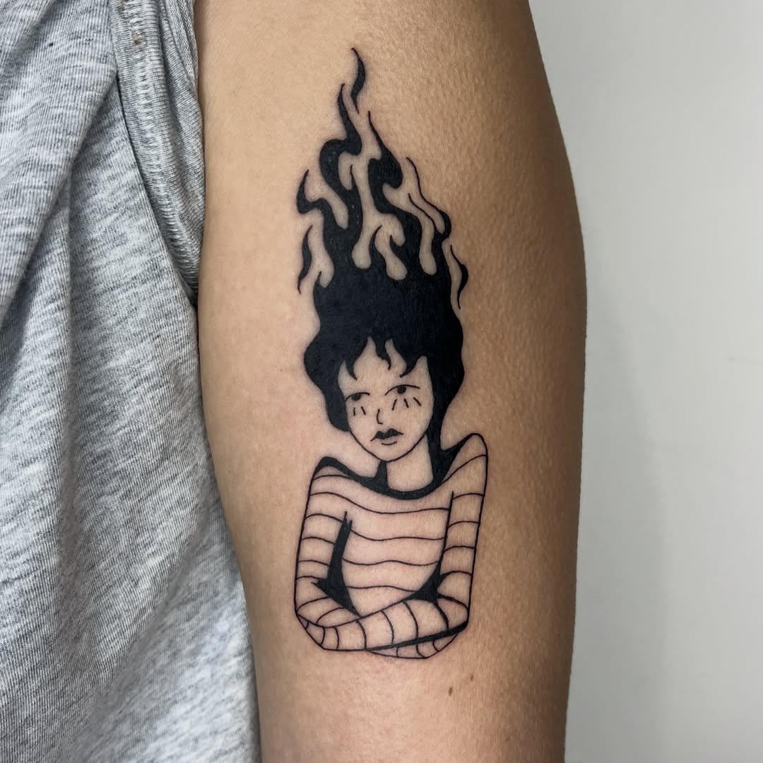 Tattoo by @lre_ink — ignorant, blackwork