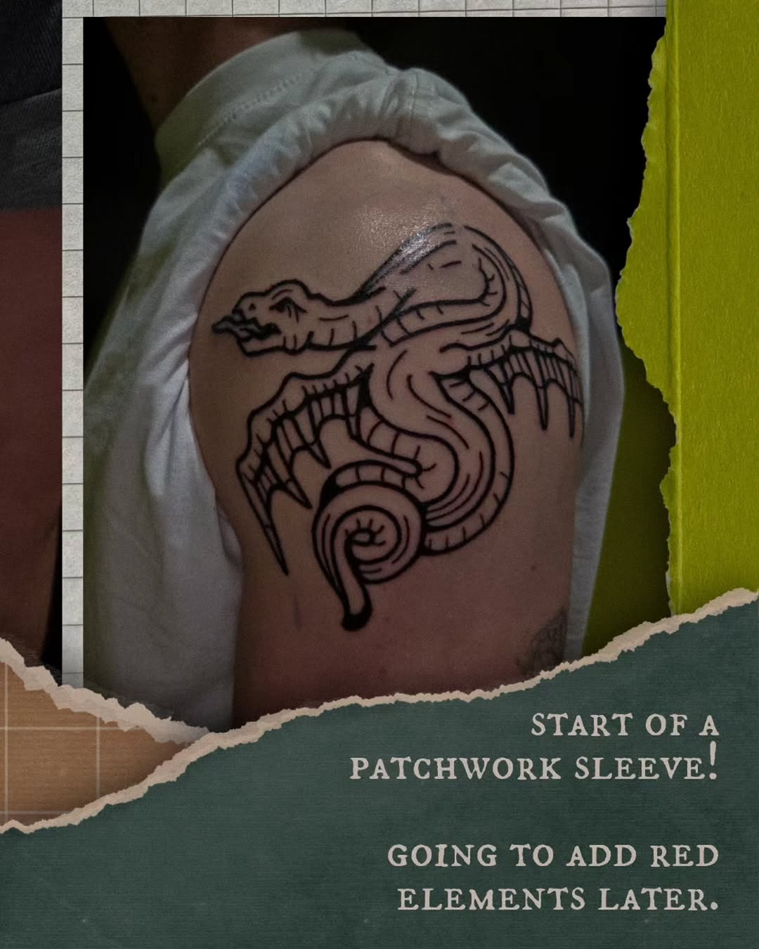 Tattoo by @ashleyblyght — illustrative, blackwork