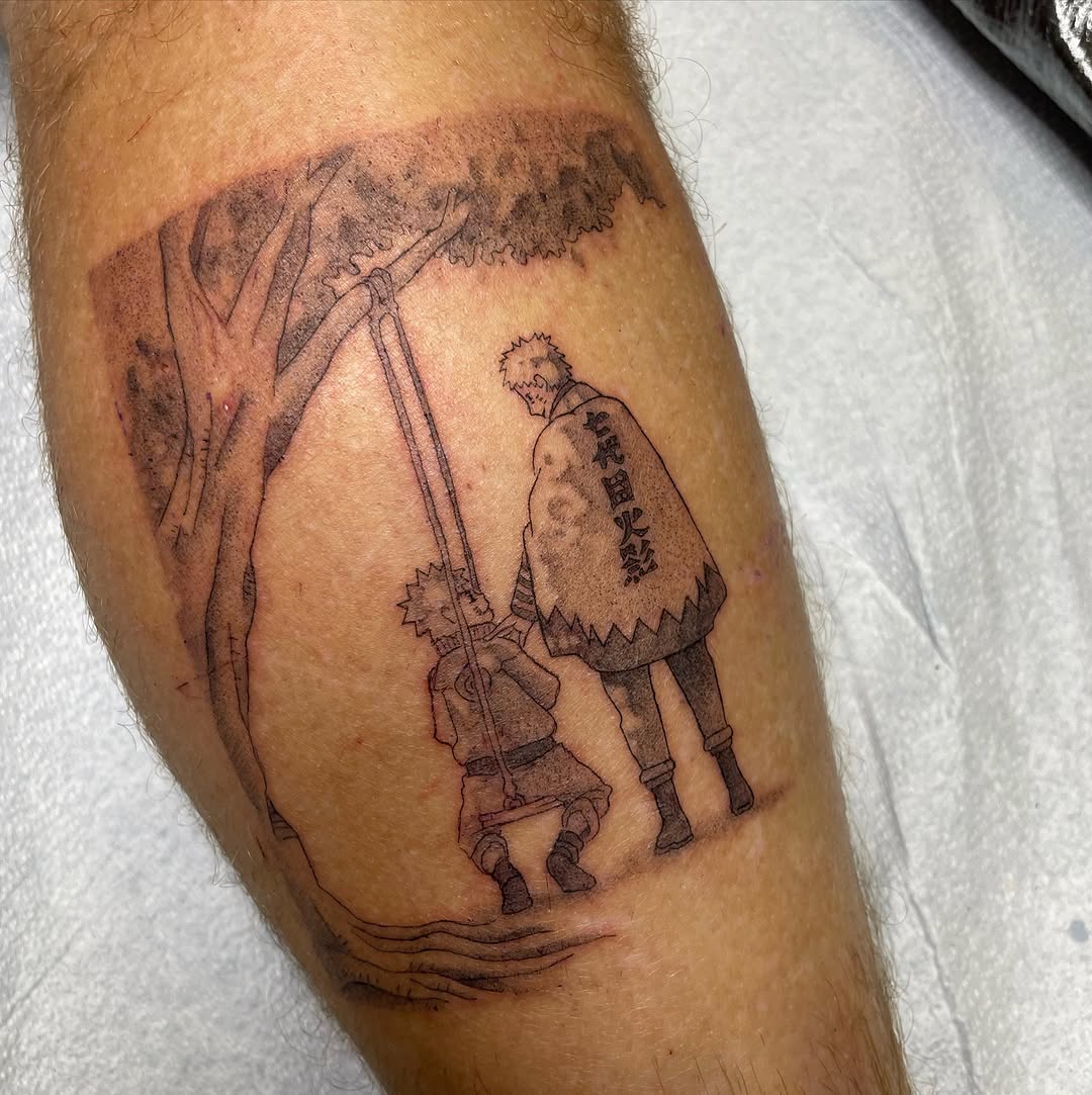 Tattoo by @zetersenn_ink — illustrative, anime