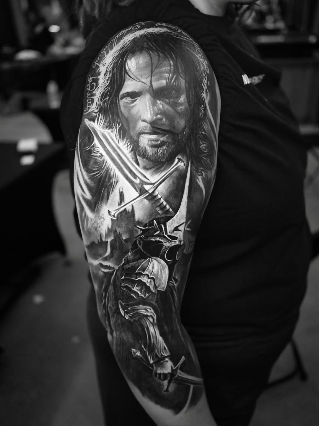 Tattoo by @angel.antonio.tattoos โ realism, black_and_grey