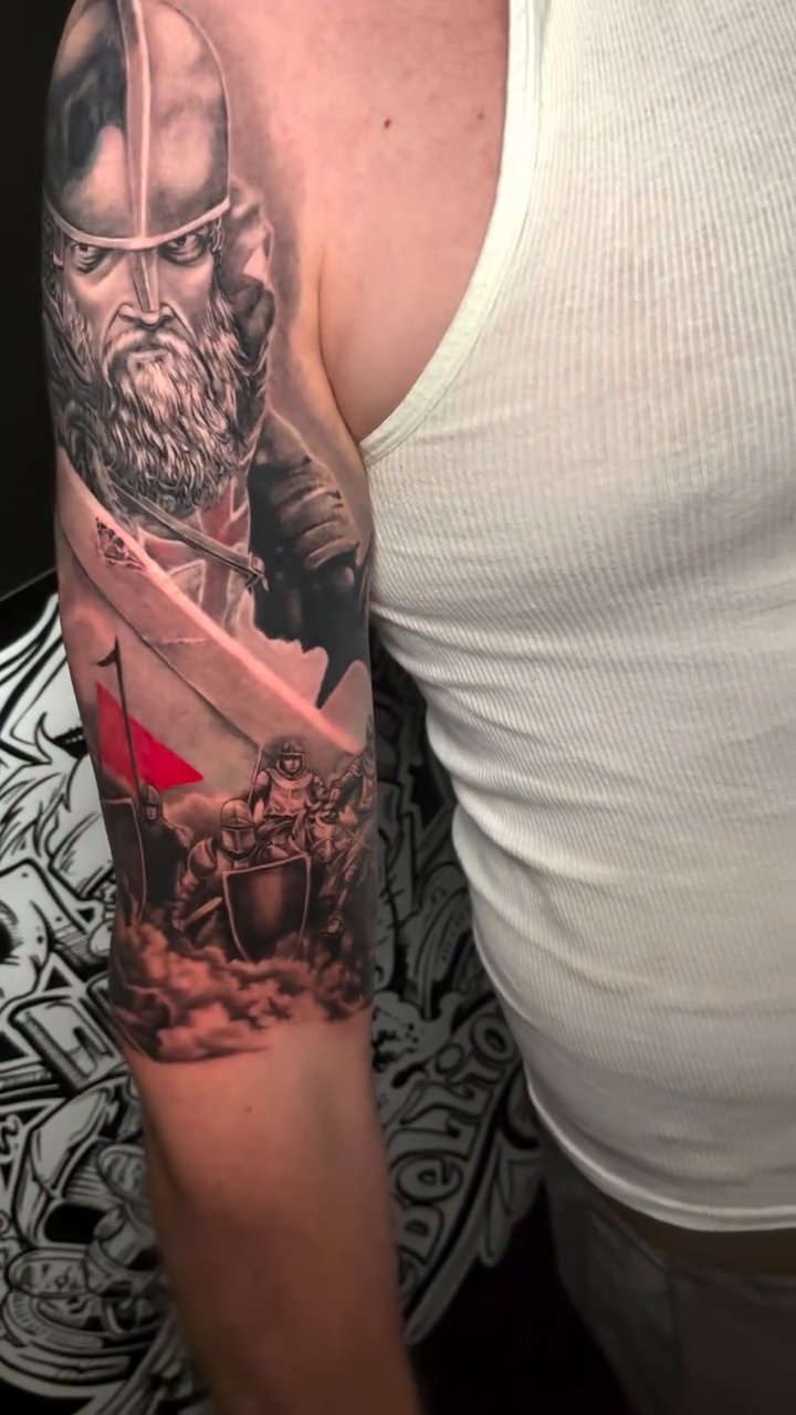 Tattoo by @abnormega_tattooartist — black_and_grey, realism