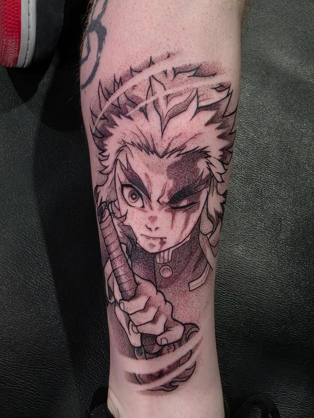 Tattoo by @juanes_lopez06 β anime, dotwork