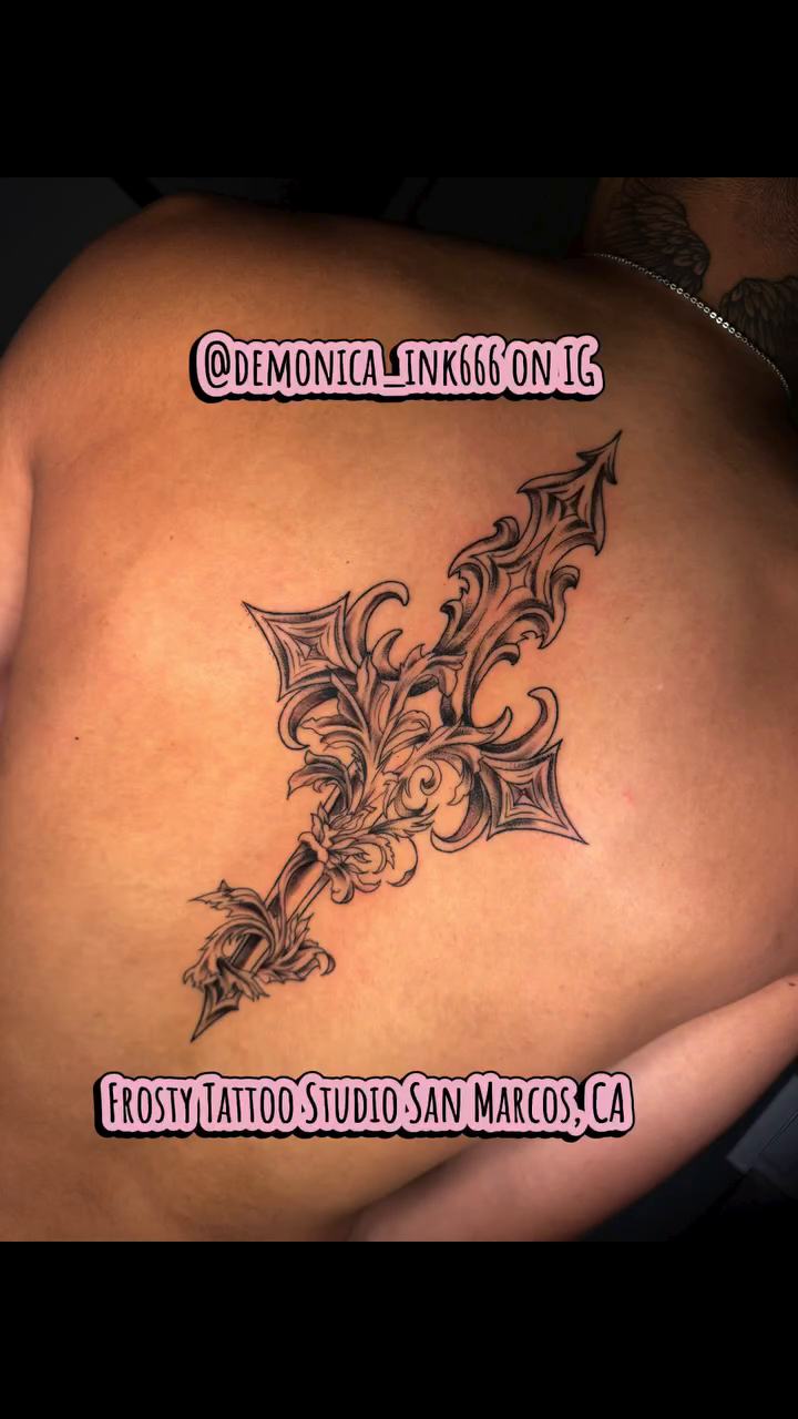 Tattoo by @demonica_ink666 โ black_and_grey, ornamental