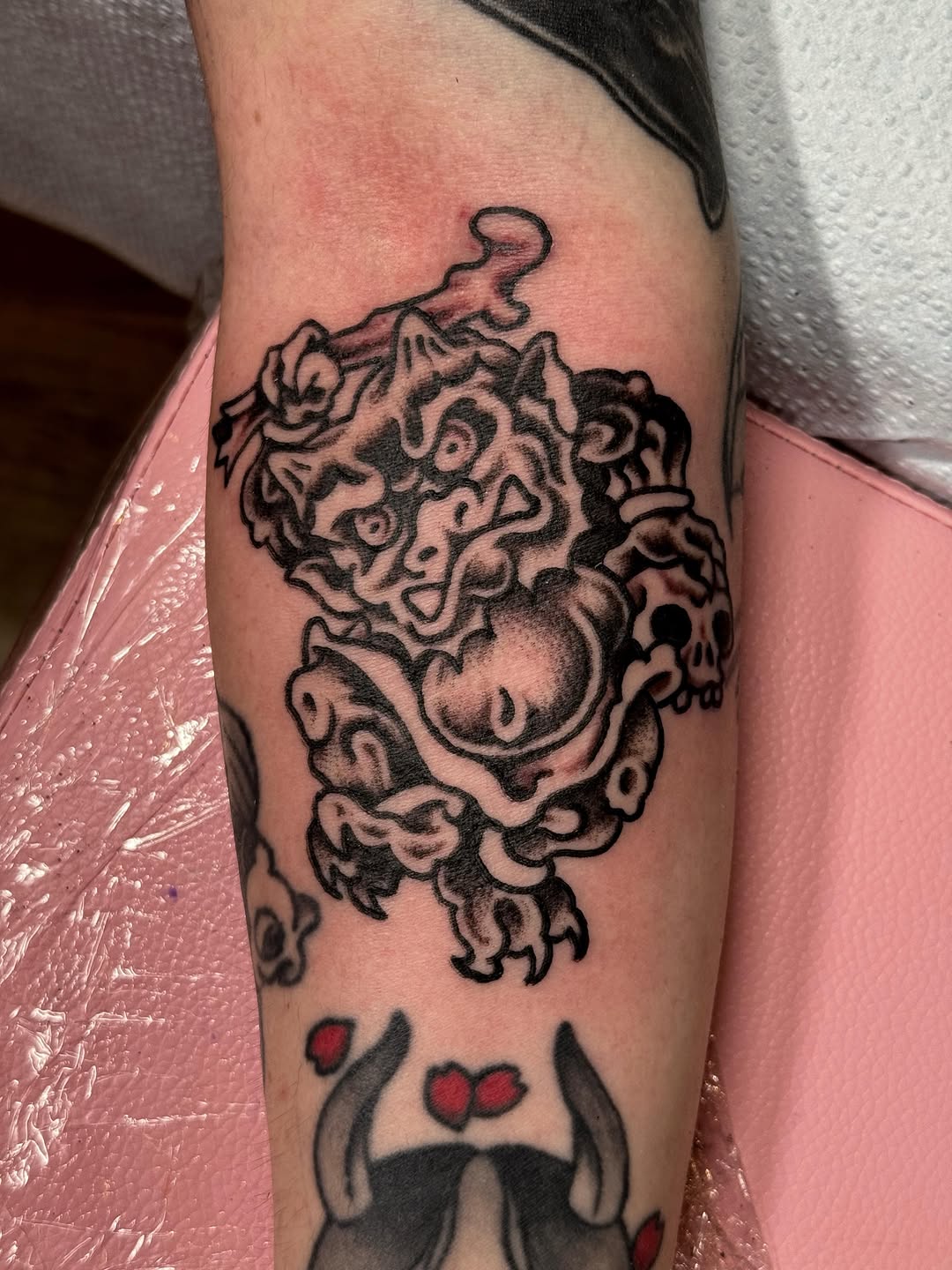 Tattoo by @chrisspriggs — japanese_irezumi, black_and_grey