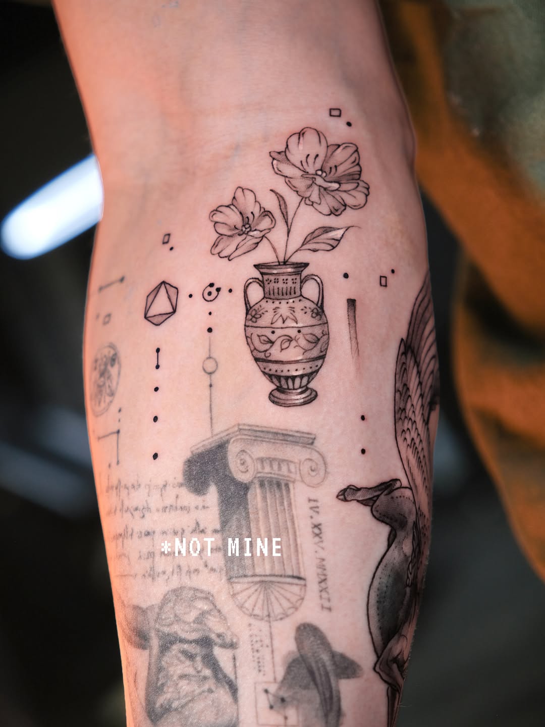 Tattoo by @aleki_blue — illustrative, black_and_grey