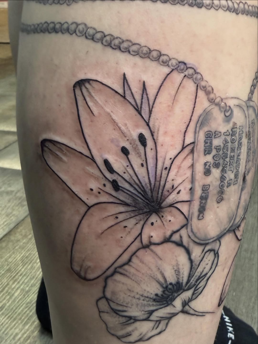 Tattoo by @hunterbeyertattoos — illustrative, black_and_grey