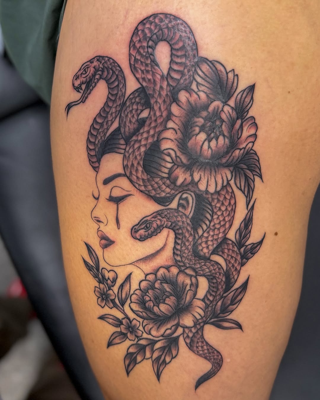 Tattoo by @zacxtatz — black_and_grey, realism