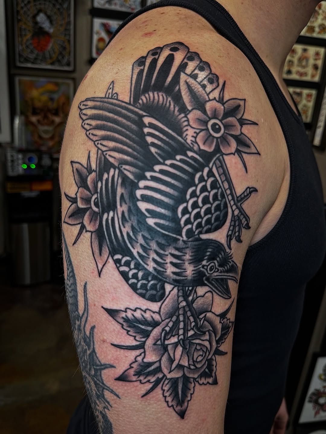 Tattoo by @tattoosbychrismikesell — american_traditional, black_and_grey