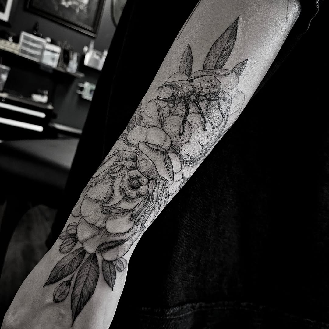 Tattoo by @matthew_barnett — black_and_grey, illustrative