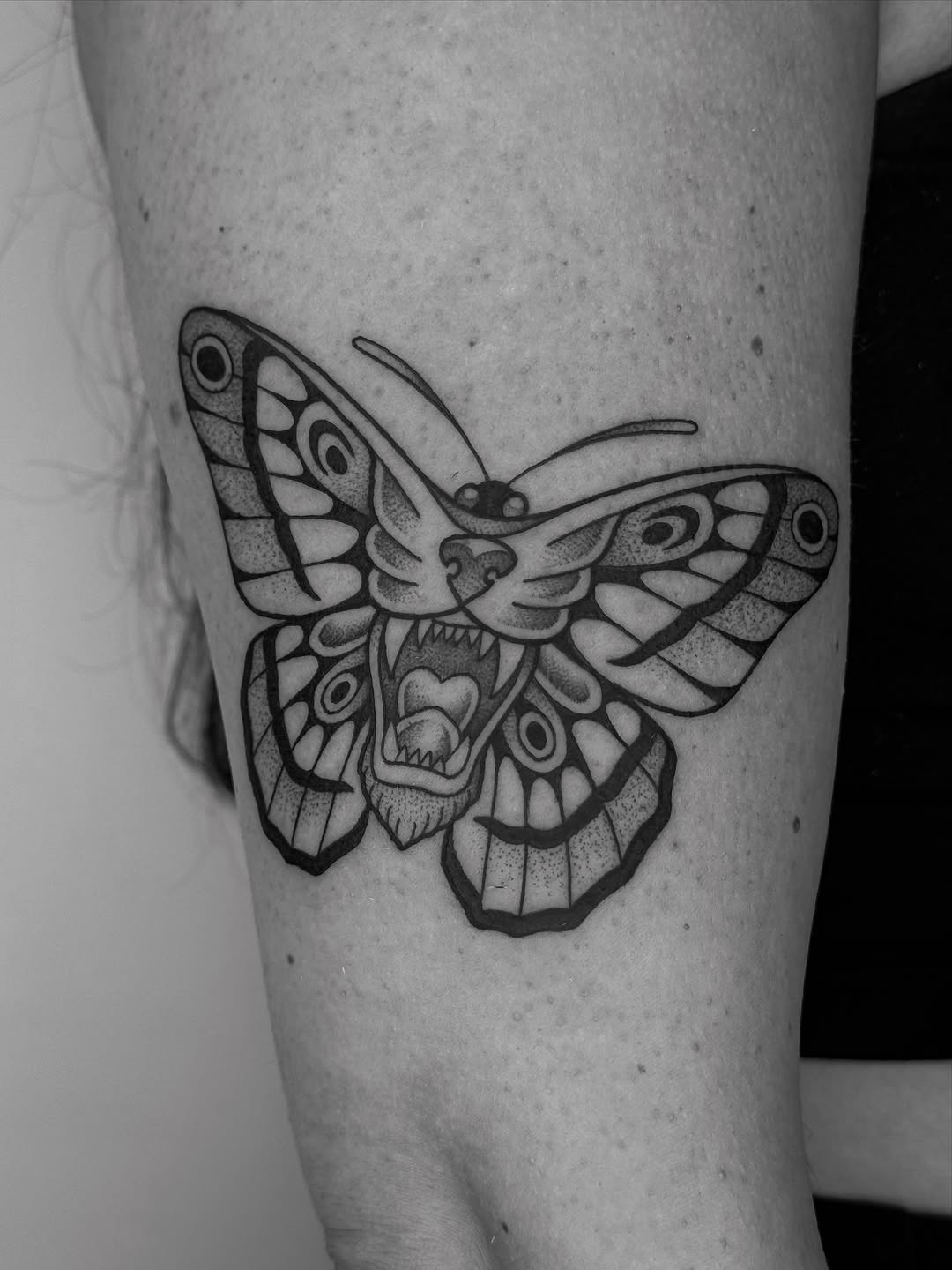 Tattoo by @clem.needlemark — american_traditional, black_and_grey