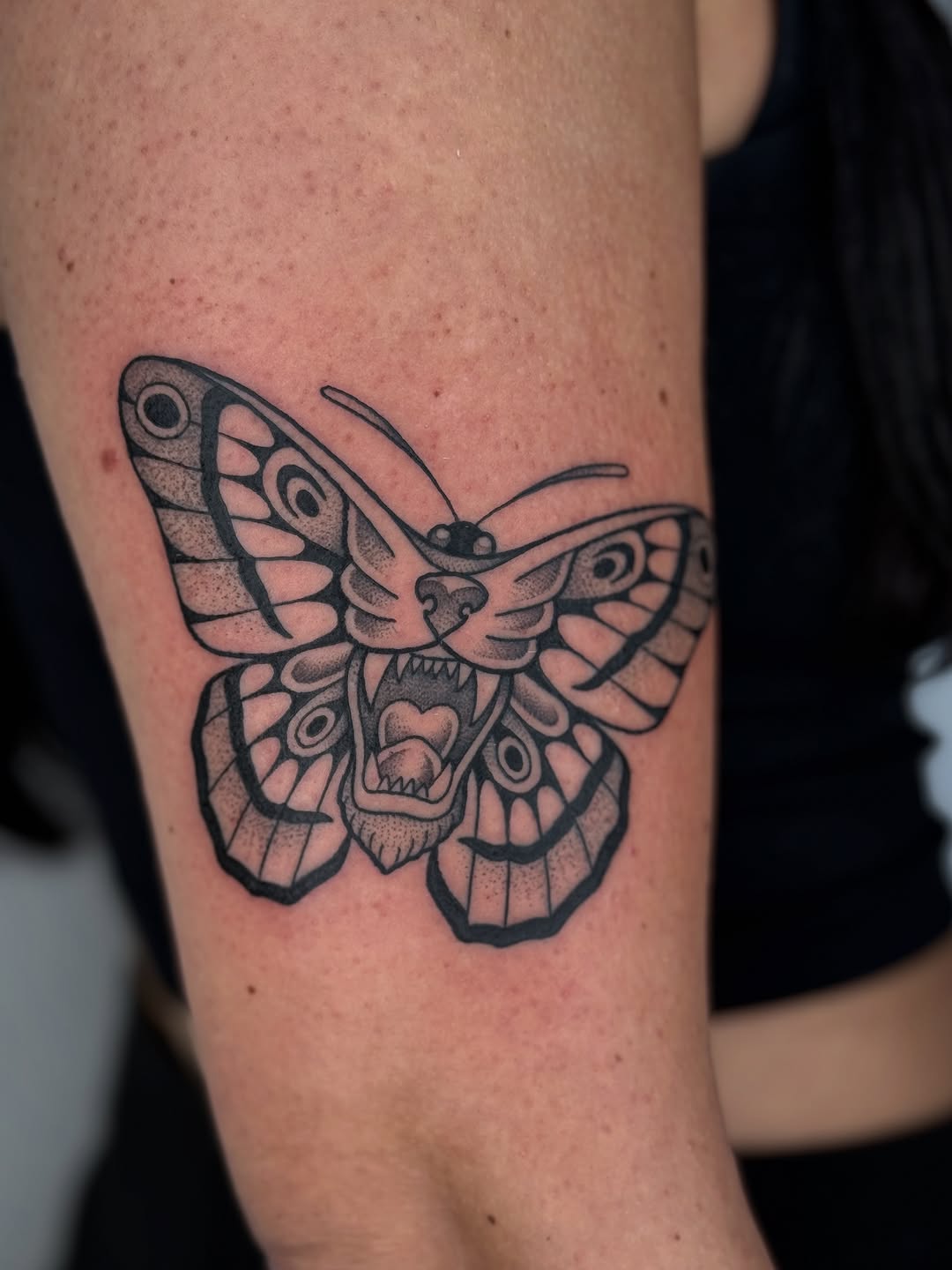 Tattoo by @clem.needlemark — american_traditional, black_and_grey