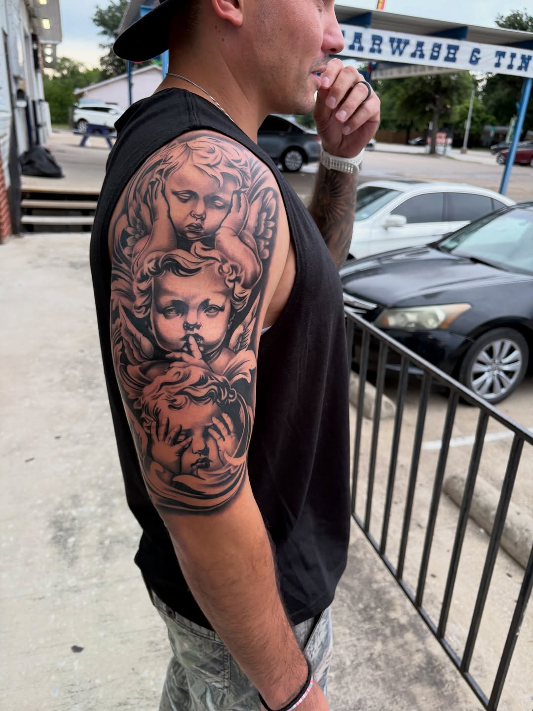Tattoo by @tattedbydevin โ realism, black_and_grey